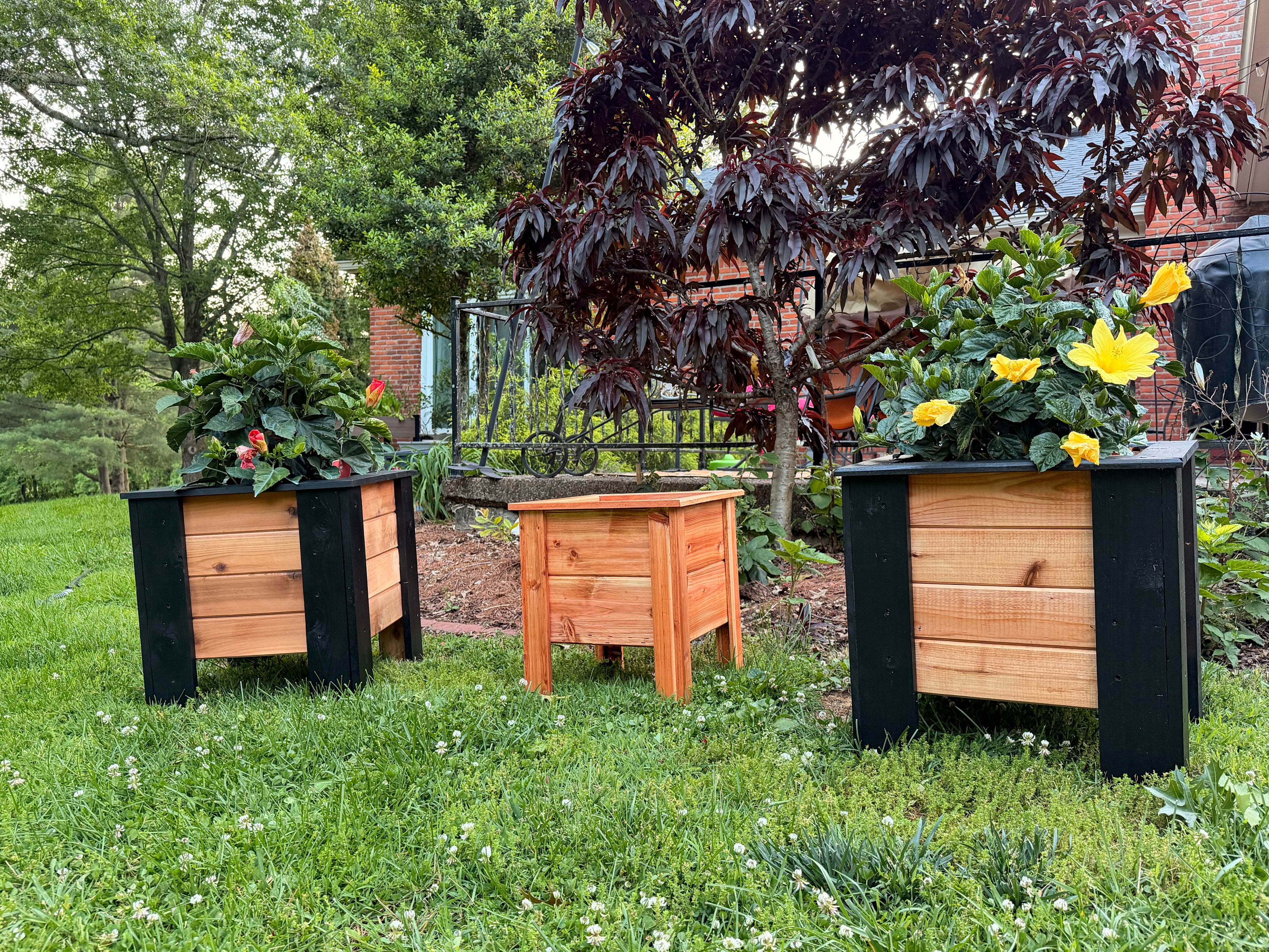Handcrafted Raised Cedar Planter